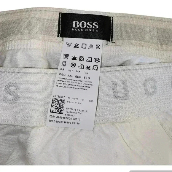 2 PAIR HUGO BOSS WHITE  PURE COTTON MINI SLIP BRIEF CHOOSE SIZE - Picture 3 of 6